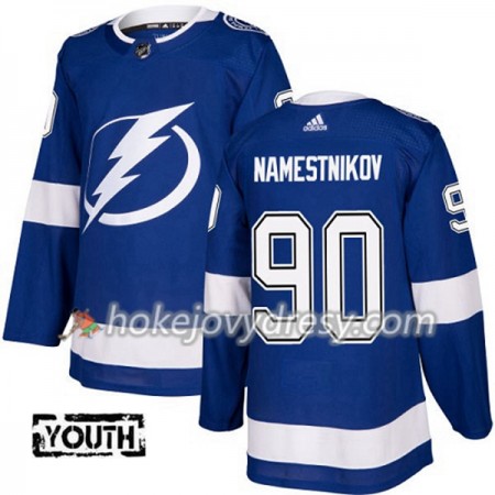Dětské Hokejový Dres Tampa Bay Lightning Vladislav Namestnikov 90 Adidas 2017-2018 Modrá Authentic